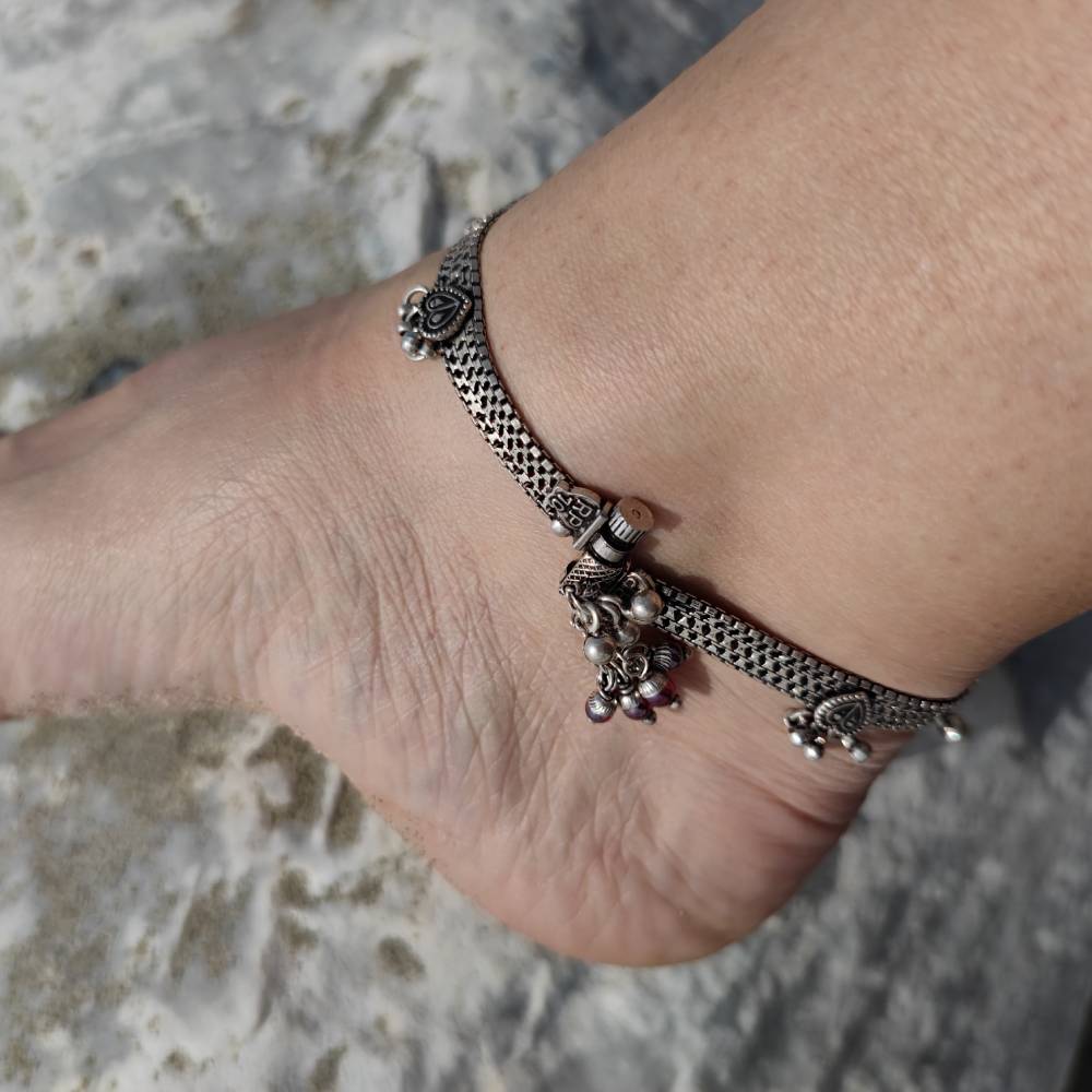 Cavigliera etnica in argento 925 - HARPAT