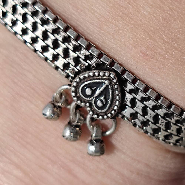 Cavigliera etnica in argento 925 - HARPAT