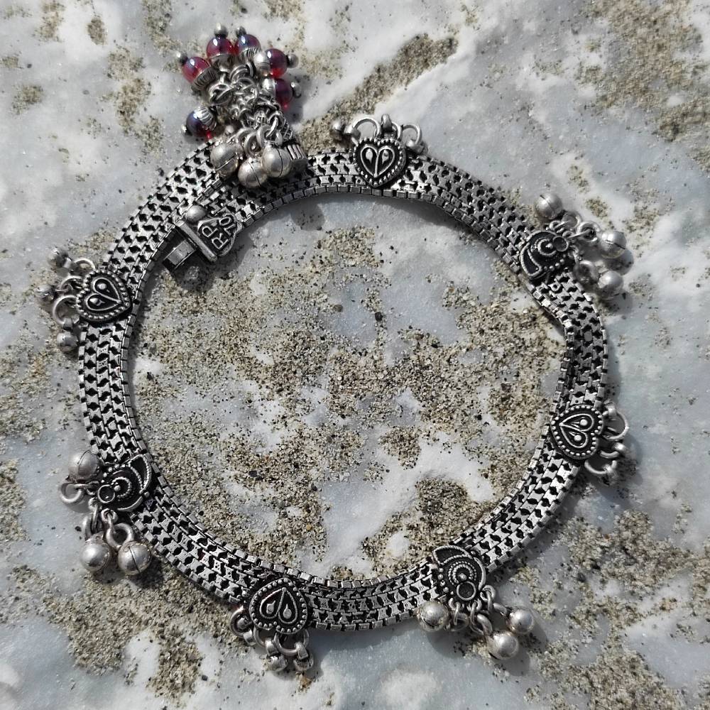 Cavigliera etnica in argento 925 - HARPAT