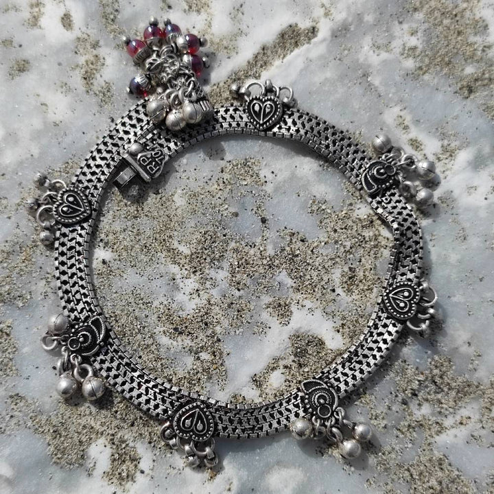 Cavigliera etnica in argento 925 - HARPAT