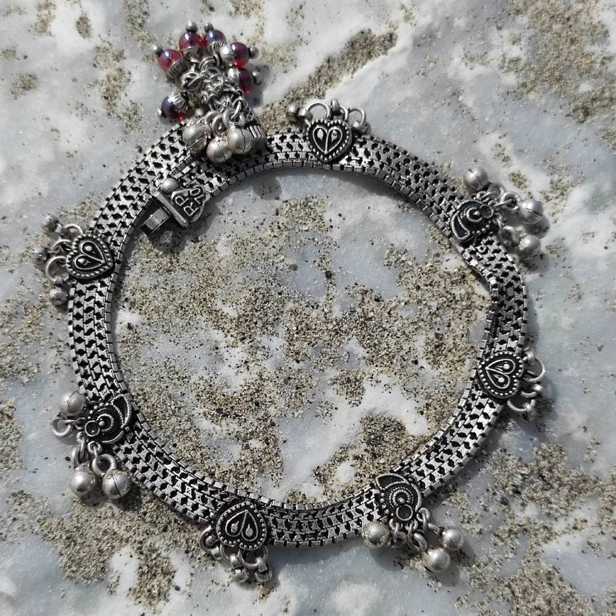 Cavigliera etnica in argento 925 - HARPAT