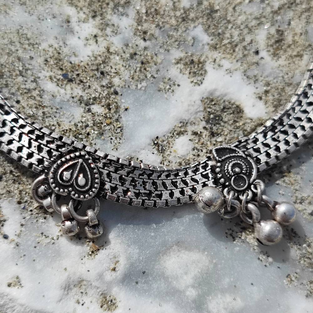 Cavigliera etnica in argento 925 - HARPAT