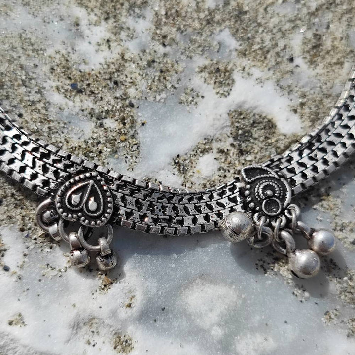 Cavigliera etnica in argento 925 - HARPAT