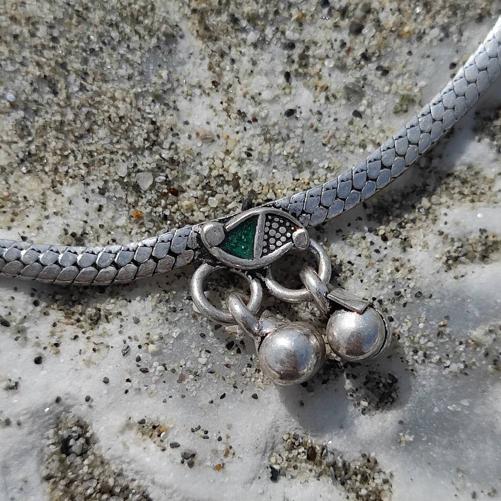 Cavigliera etnica in argento 925 - JIJAT