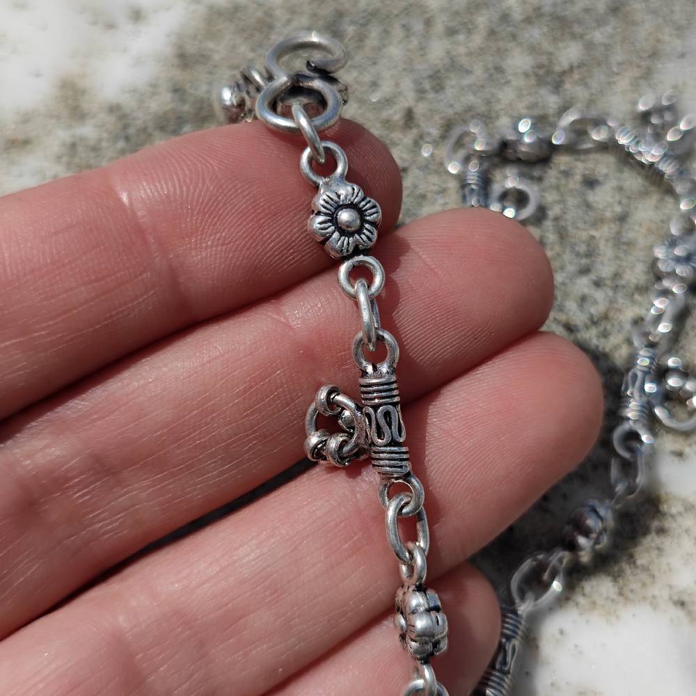 Cavigliera etnica in argento 925 - KARIWAKI