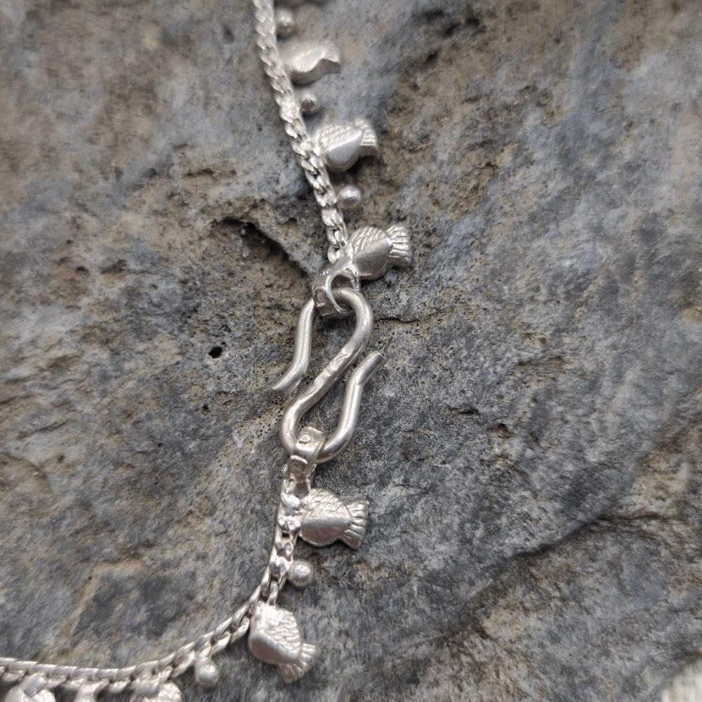 Cavigliera etnica indiana in argento 925 - NIWARU