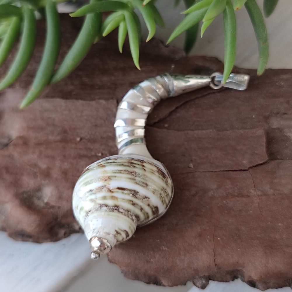 Ciondolo conchiglia in argento 925 - HARDOI