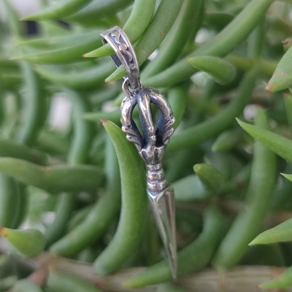 Ciondolo con Dorje in argento 925 - LARGHAR