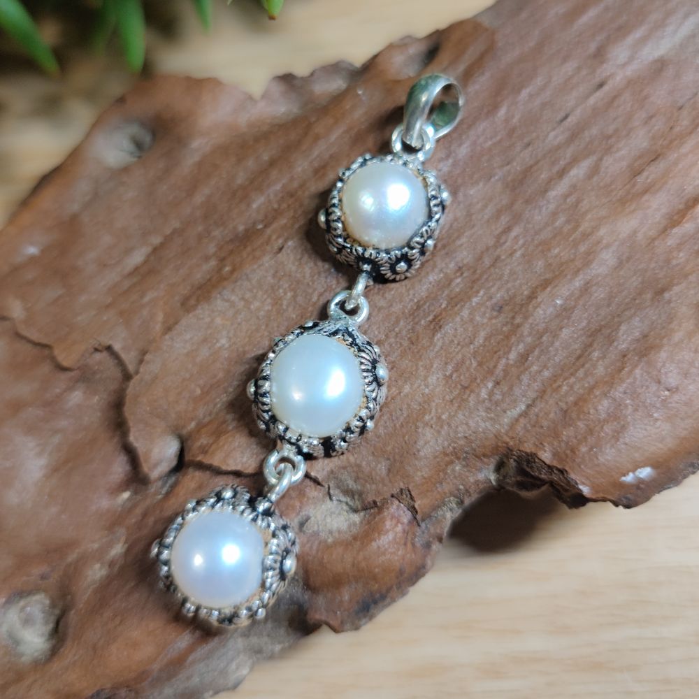 Ciondolo etnico in argento 925 con pietre - CHANDOS