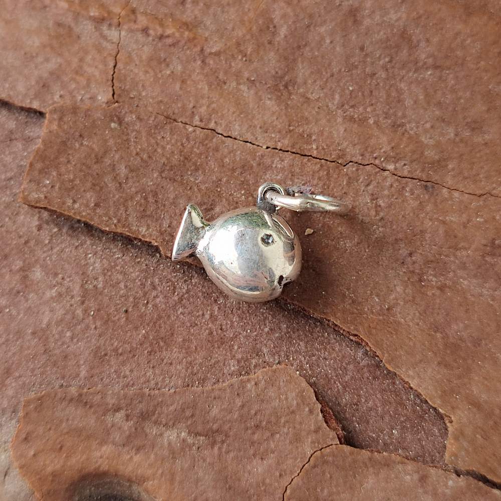 Ciondolo pesce in argento 925 - KONARK