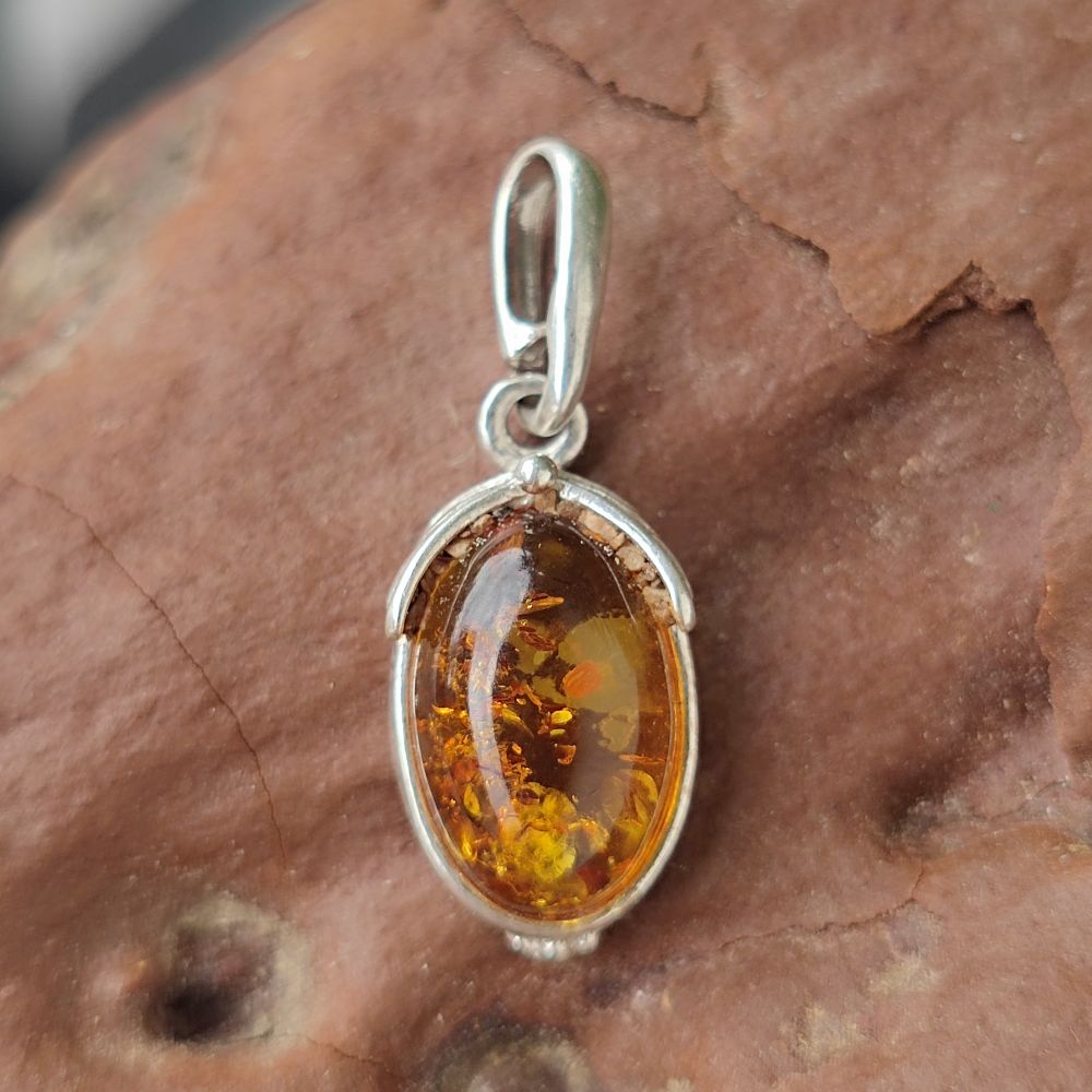 Ciondolo in argento 925 con pietra - KHEJURI