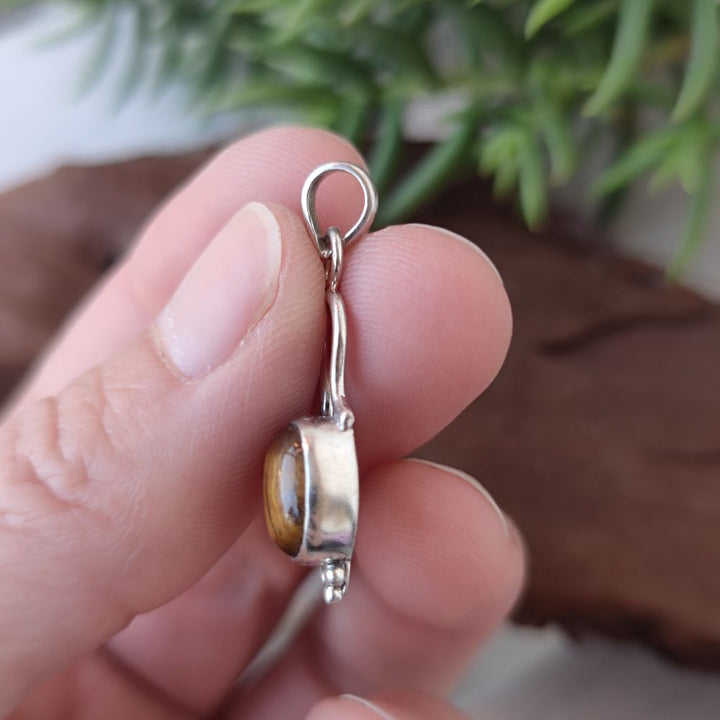 Ciondolo etnico in argento 925 pietra - MADGURI