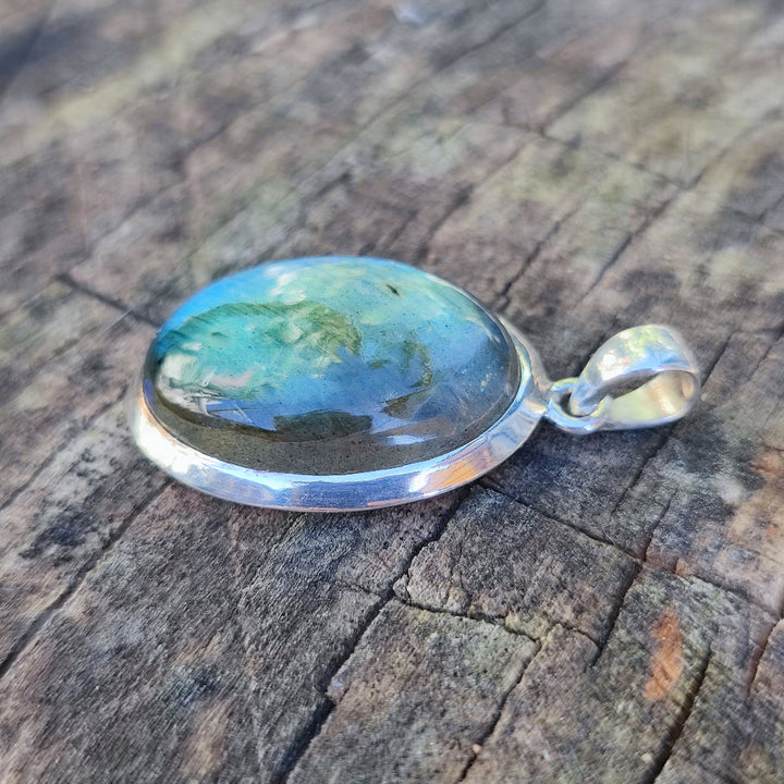 Ciondolo etnico in argento 925 con pietra - POHAR