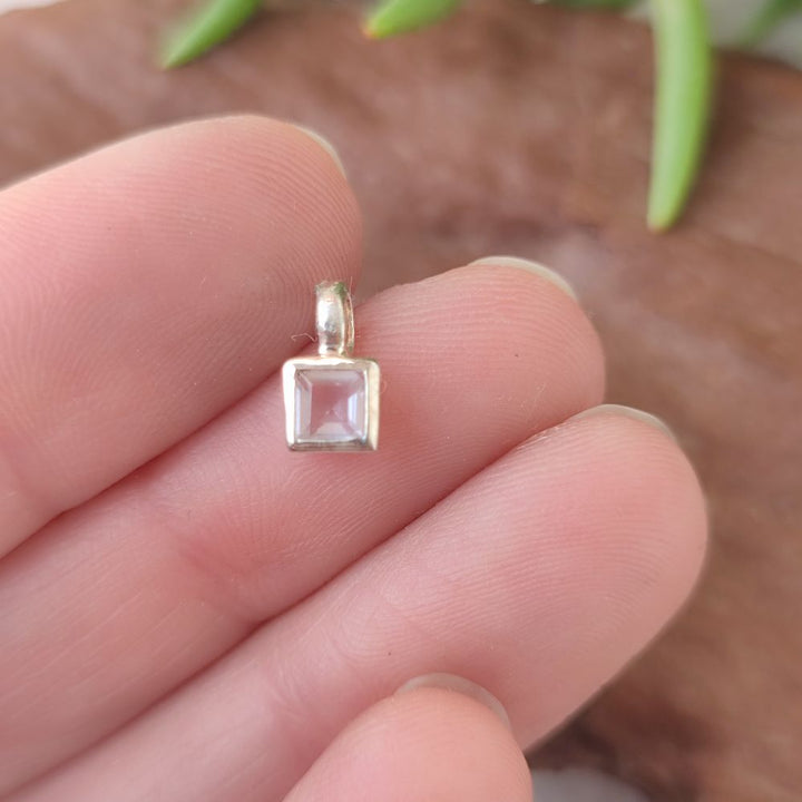 Ciondolo dado in argento 925 con pietra - SEDAWA