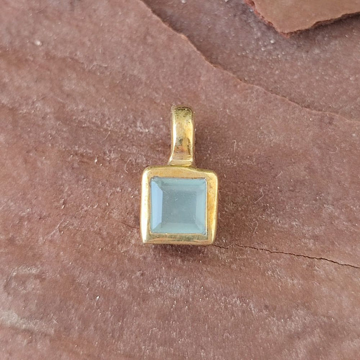 Ciondolo dado in argento 925 con pietra - SEDAWA