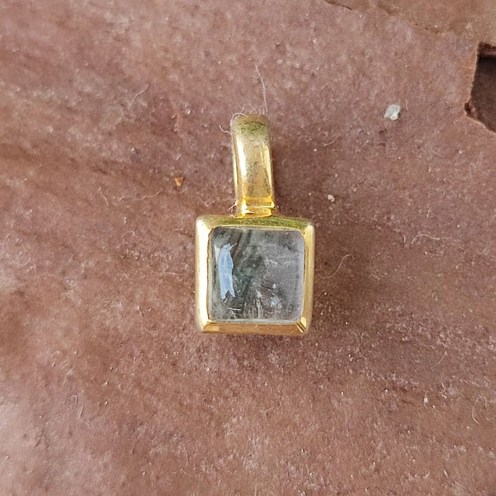 Ciondolo dado in argento 925 con pietra - SEDAWA