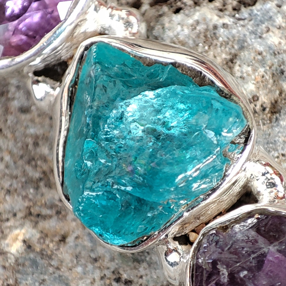 Ciondolo etnico in argento 925 con pietra - SERTAVAJA
