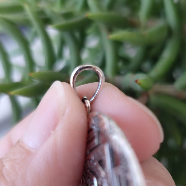 Ciondolo etnico in argento 925 con pietra - SONAKAIA