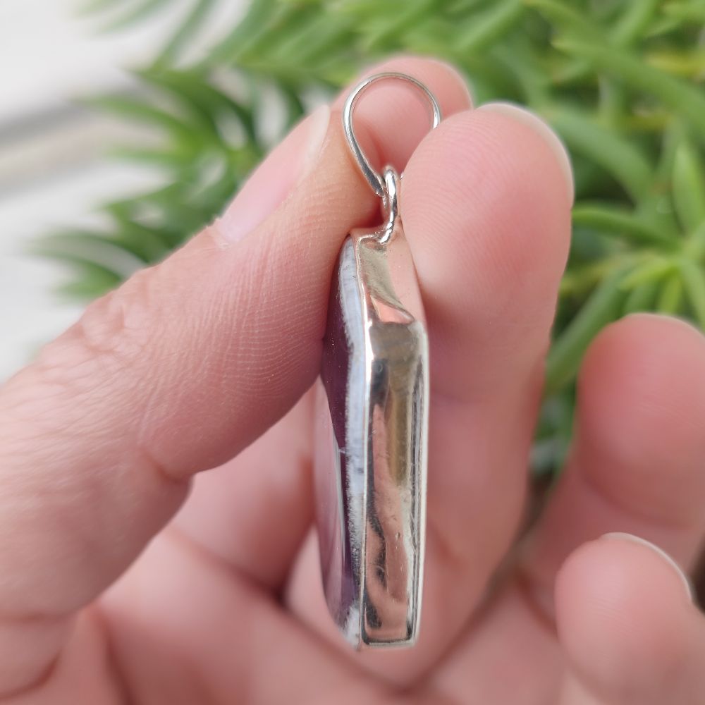 Ciondolo etnico in argento 925 con pietra - TIKILIPARA