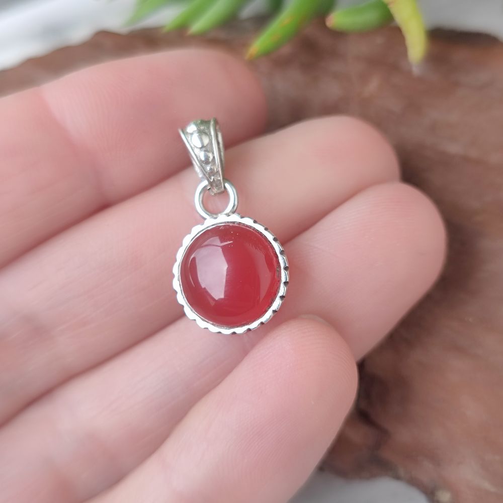 Ciondolo etnico in argento 925 con pietra - KULPI