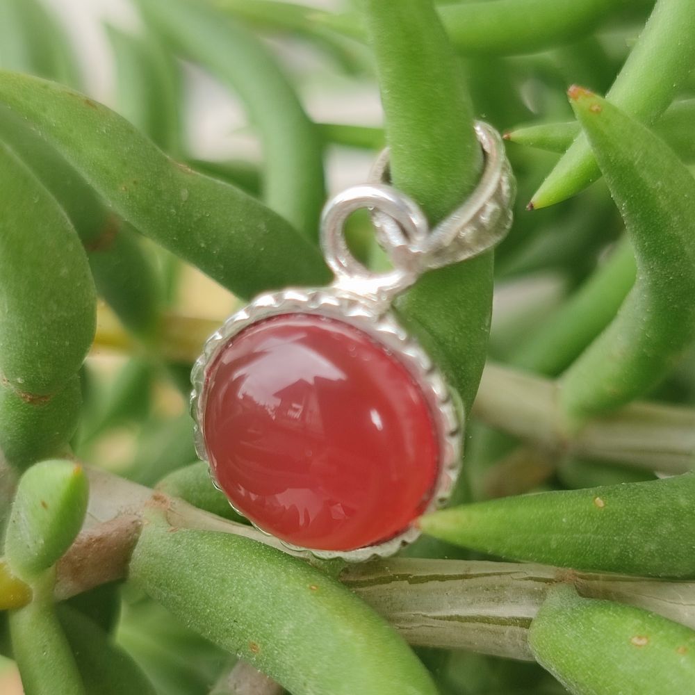 Ciondolo etnico in argento 925 con pietra - KULPI