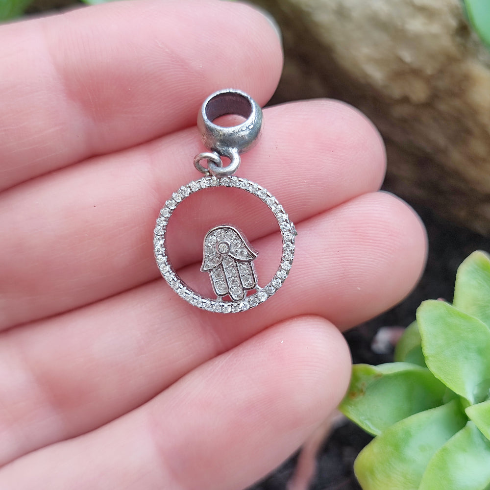 Ciondolo in argento 925 con mano di Fatima - ALANGAYAM