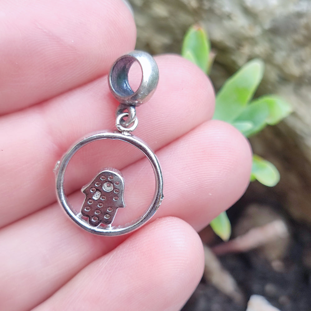 Ciondolo in argento 925 con mano di Fatima - ALANGAYAM