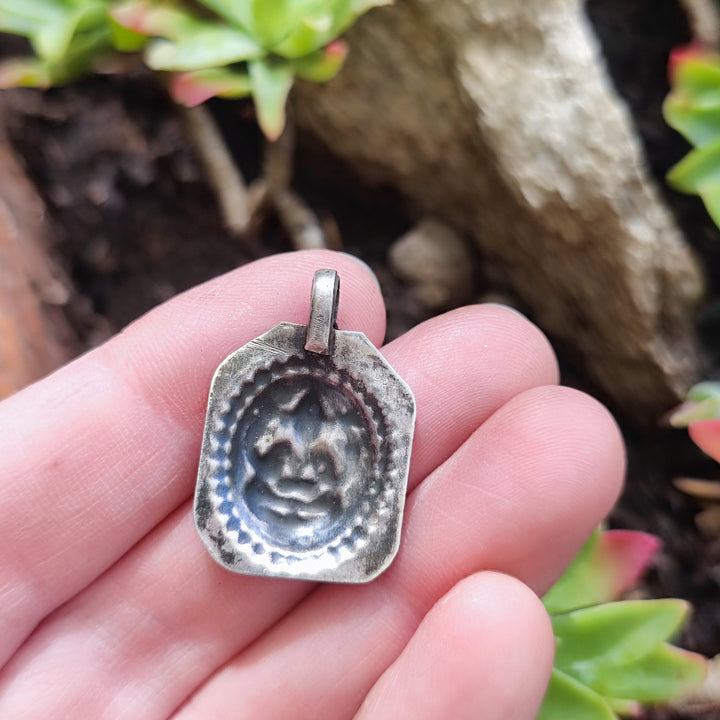 Ciondolo in argento antico con Ganesh - BHIAR