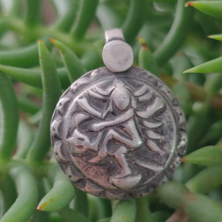 Ciondolo in argento antico con divinità Shiva - KOPHA