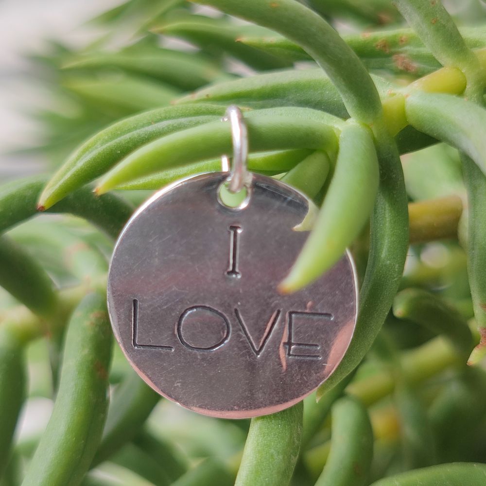 Ciondolo artigianale in argento 925 - AMOUR