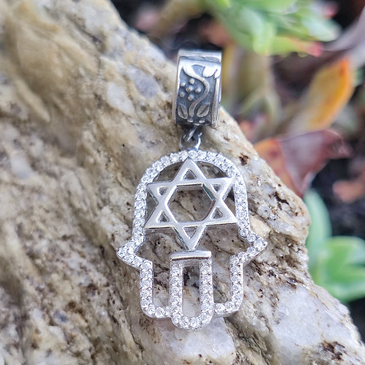 Ciondolo in argento 925 con mano di Fatima - SANDEEP