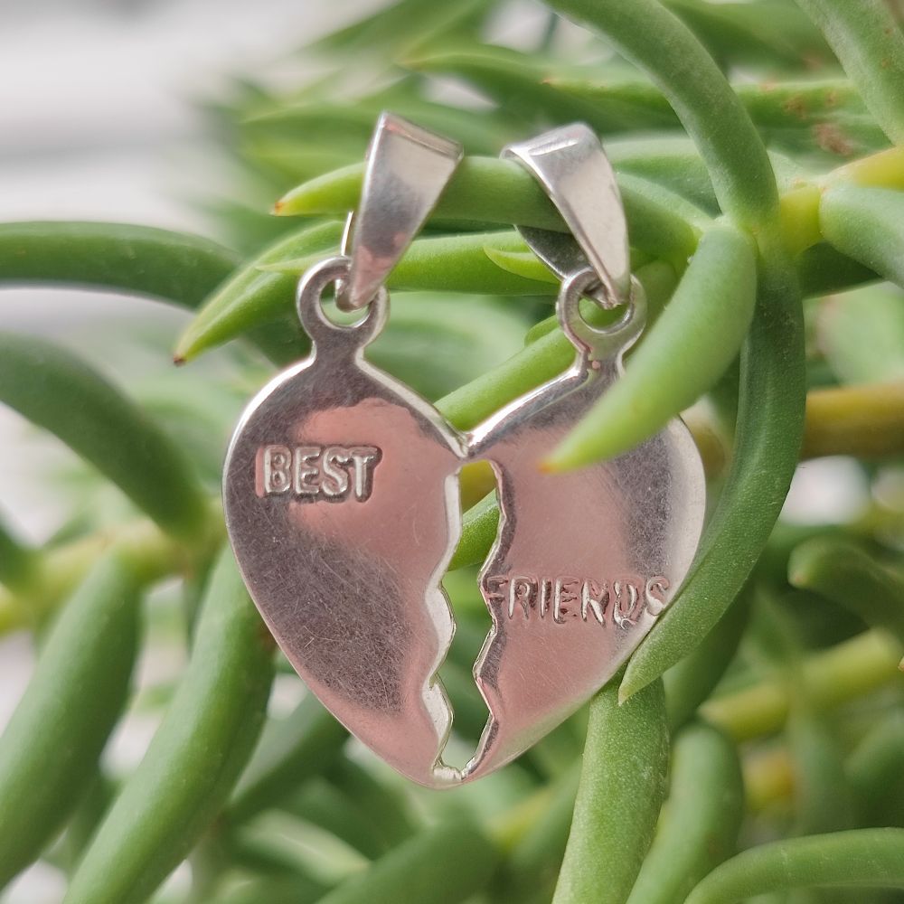 Ciondolo a forma di cuore in argento 925 - BEST FRIENDS