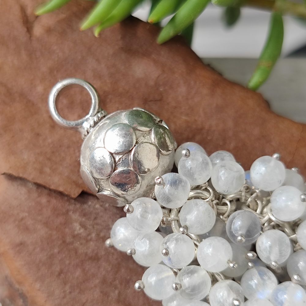 Ciondolo etnico in argento 925 con pietra - KHALARI
