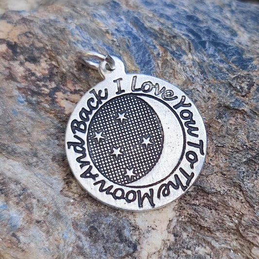 Ciondolo artigianale in argento 925 - I LOVE YOU