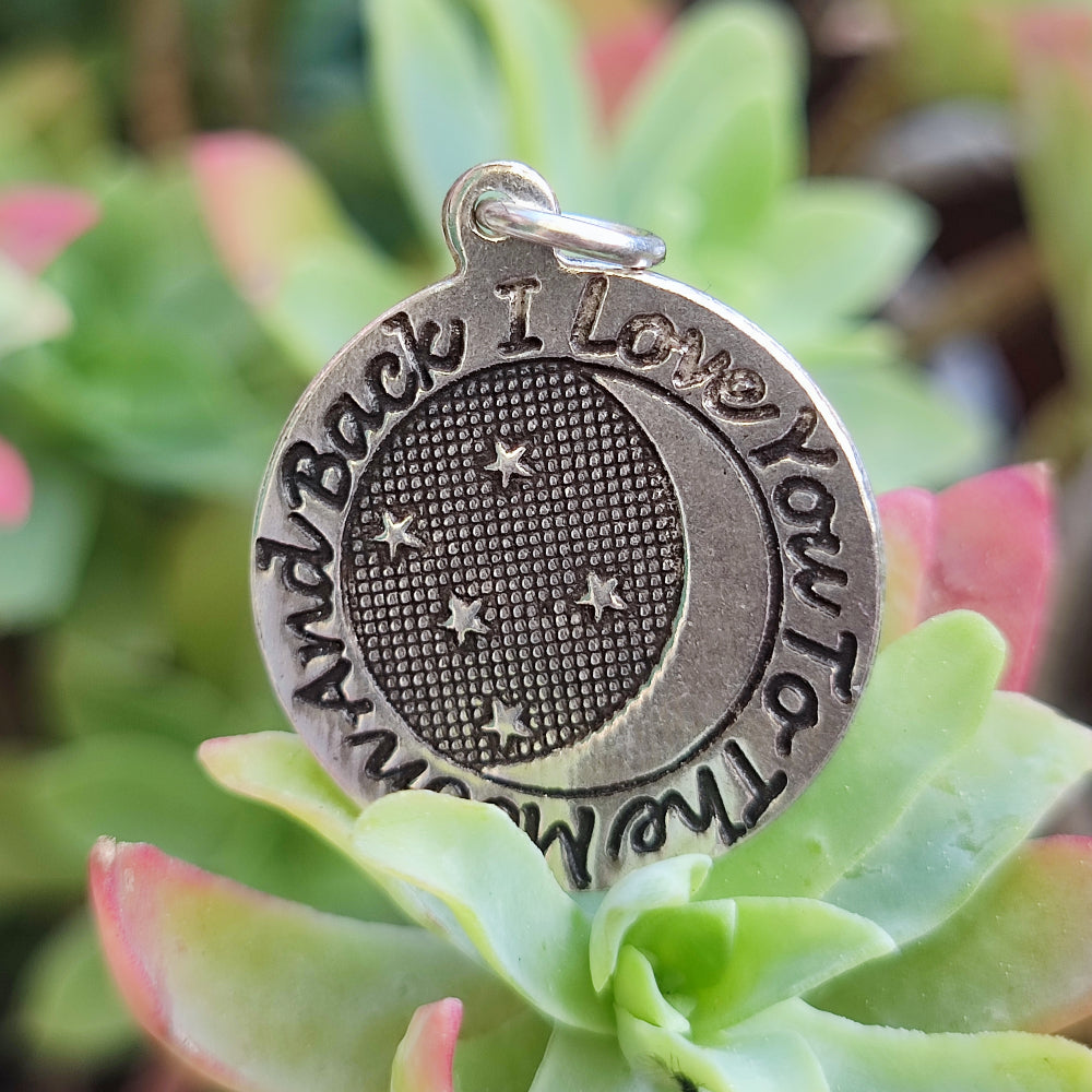 Ciondolo artigianale in argento 925 - I LOVE YOU