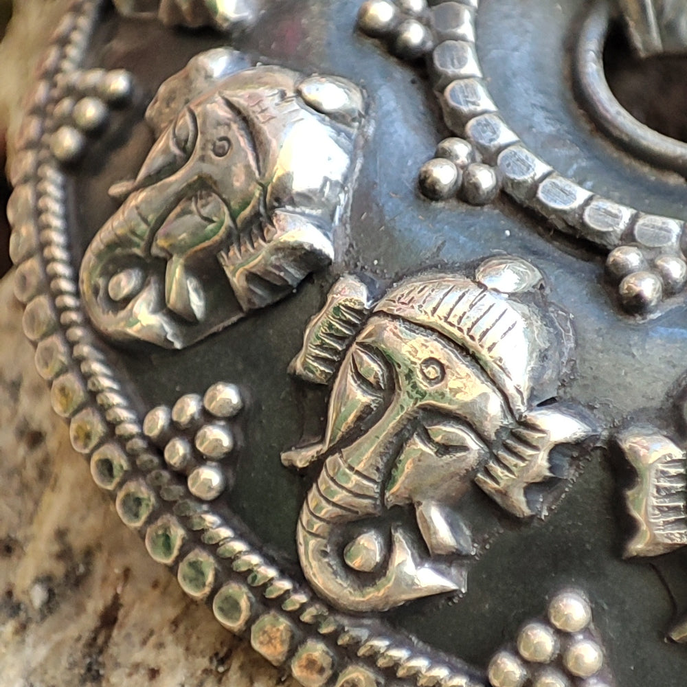 Ciondolo etnico in argento 925 Ganesh - JAMALLAH