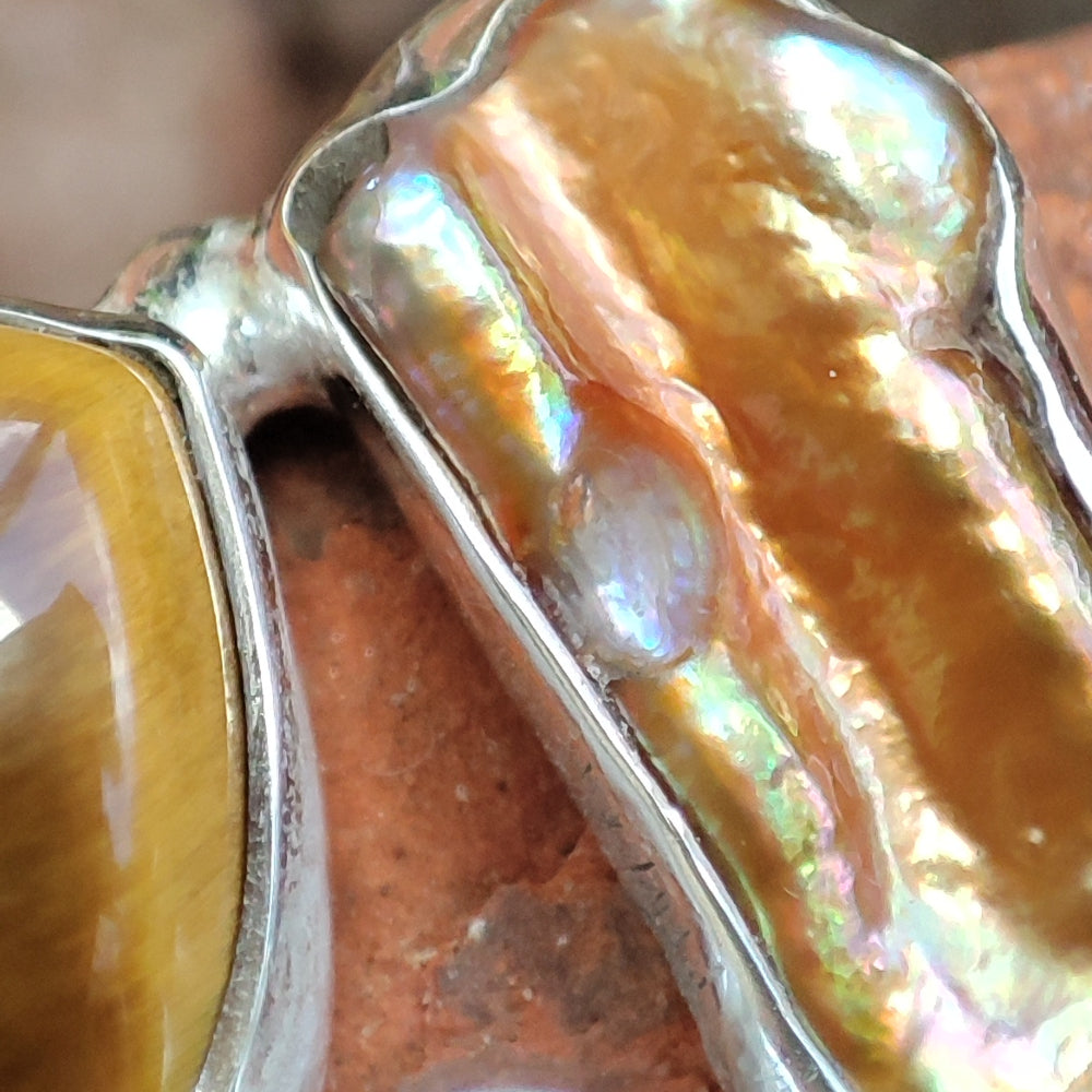 Ciondolo etnico in argento 925 con pietra - GOLAPANDRI