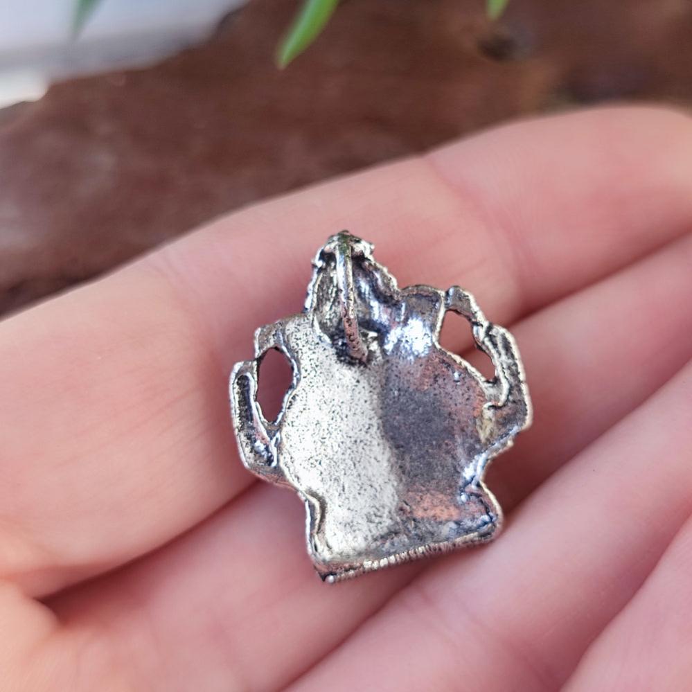 Ciondolo Ganesh in ottone argentato - KAFAL