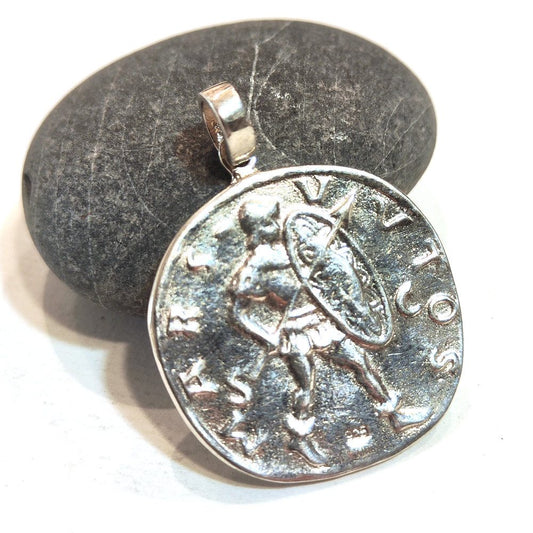 SEVERO – Ciondolo Moneta Romana in Argento 925 Massiccio