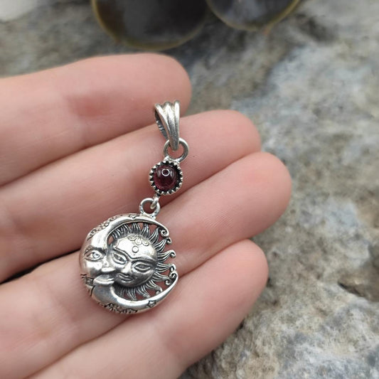 Ciondolo sole e luna in argento 925 - VASANTA