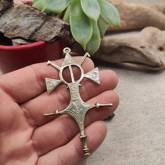 Croce TUAREG in ottone - Tahoua