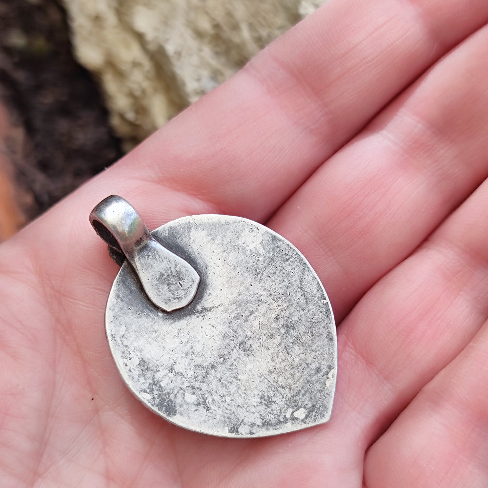 Ciondolo in argento antico con divinità Shiva - GATANGH