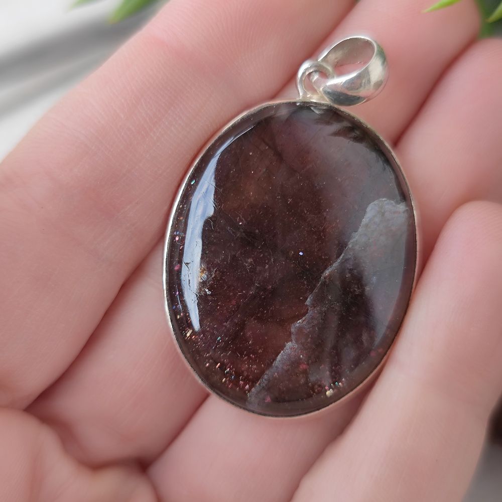 Ciondolo artigianale in argento 925 con pietra - HEMGIR