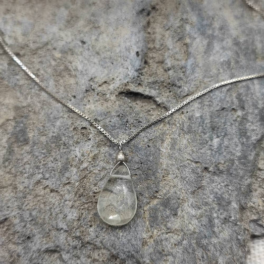 Collana in argento 925 con ametista verde - AYENKA