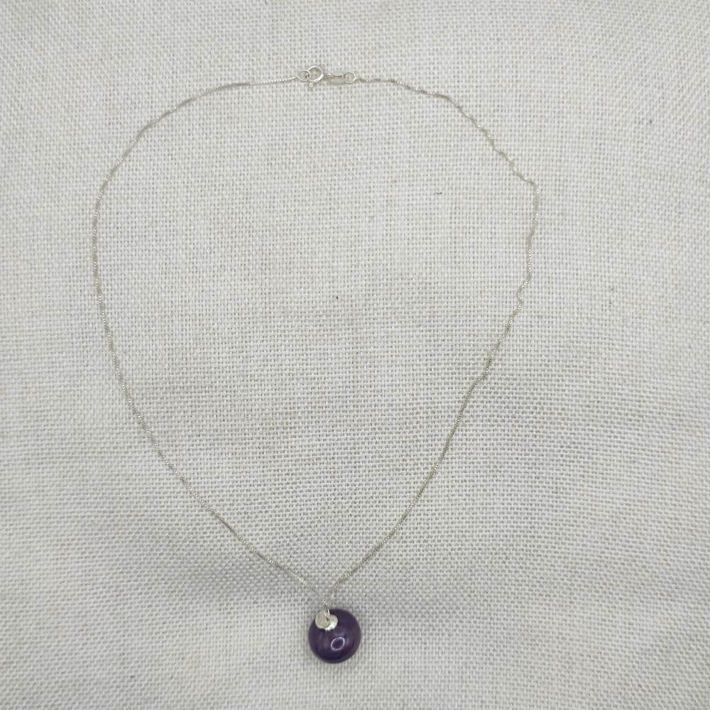 Collana artigianale in argento 925 radice di rubino - AHLAYA