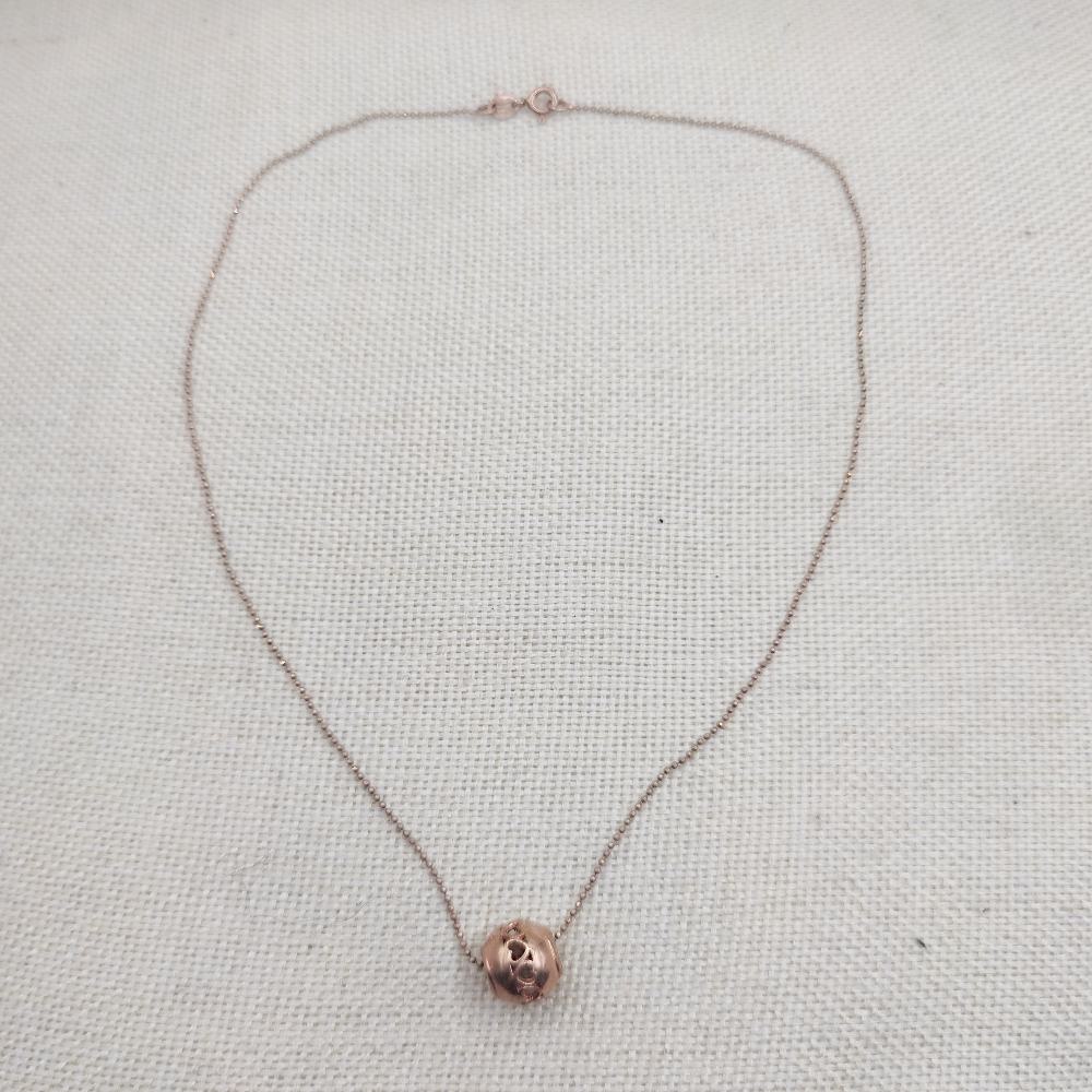 Collana in argento rosé con cuori - MAHENUR