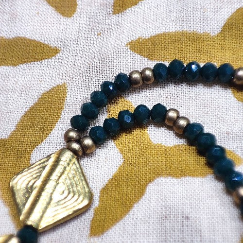 Collana lunga artigianale in ottone - COMILLA