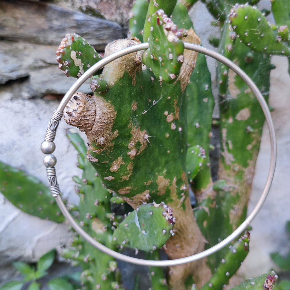 COLLANA etnica rigida in argento 925 - DIVATEKA