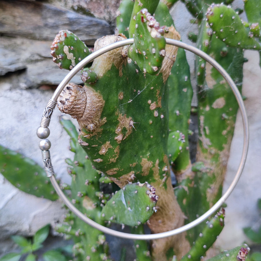 COLLANA etnica rigida in argento 925 - DIVATEKA