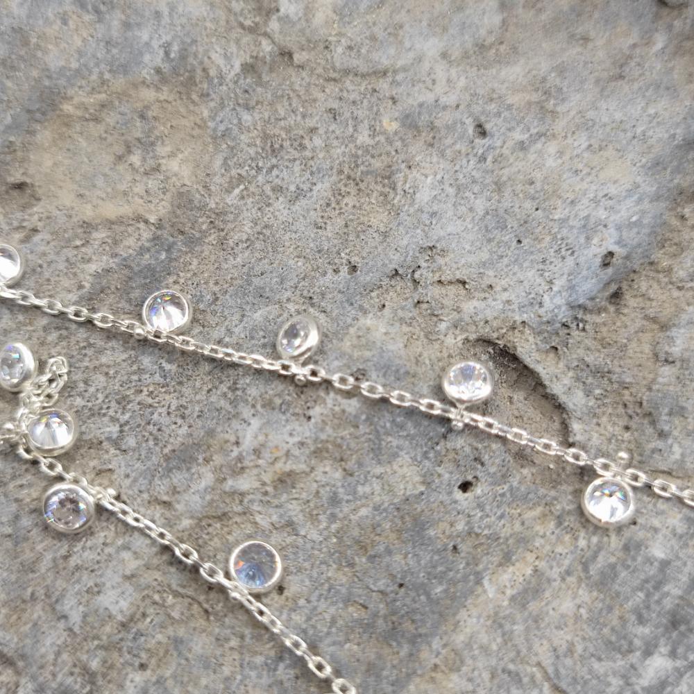 Collana in argento con zirconi - VASUNDRA
